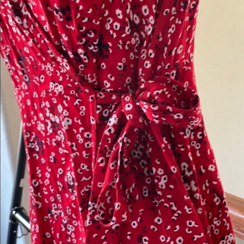 UNIVERSAL THREAD Red Floral Sleeveless Wrap Dress Size S - Picture 5 of 11
